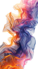 Abstract Colorful Swirling Smoke Design.