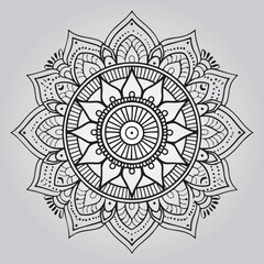 Round mandala for coloring book