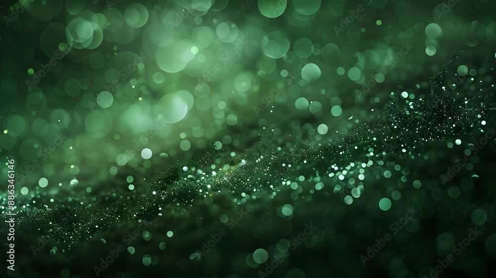 Canvas Prints abstract green glitter bokeh background