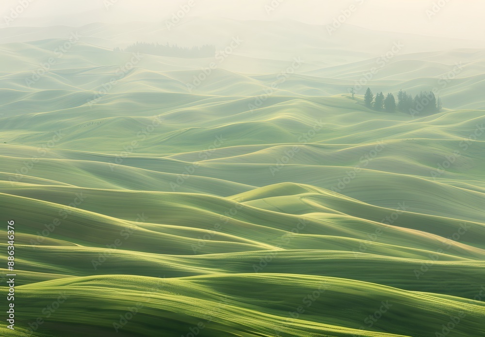 Sticker Palouse Hills in Soft Morning Light