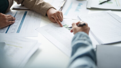 business man Auditor or internal revenue service staff checking annual financial statements company Audit  Accounting tax.