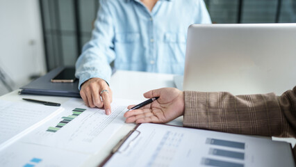 business man Auditor or internal revenue service staff checking annual financial statements company Audit  Accounting tax.