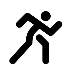 Speed and Agility: Vector Icon Depicting Runner Sign