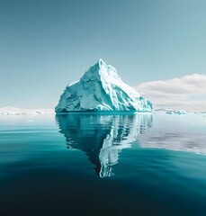 Iceberg Reflection in Calm Water