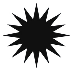 PNG Sun logo icon Simple symbol white black.