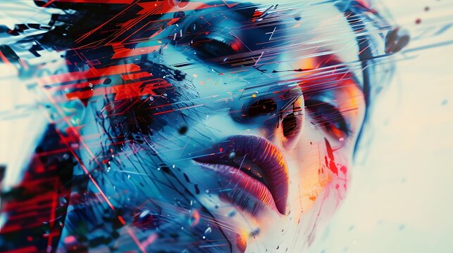 Distorted and glitched abstract visuals, perfect for edgy and avant-garde designs.