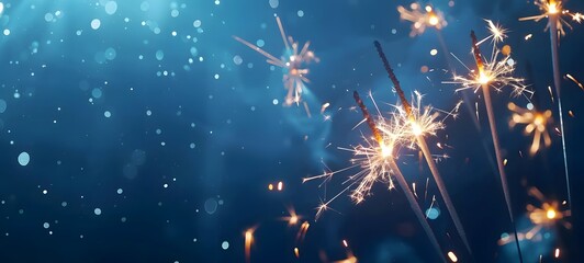 Sparkler New Year Celebration Banner Design