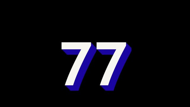 77 th Universary of India Number Graphic Animation