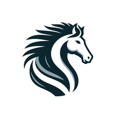 horse head vector logo.