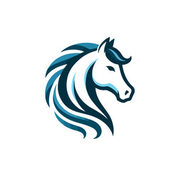 horse head vector logo.