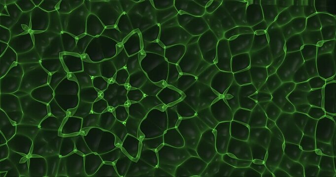 Animazione astratta di forme con molti colori  diversi e movimenti 