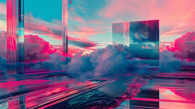 Distorted and glitched abstract visuals, perfect for edgy and avant-garde designs.