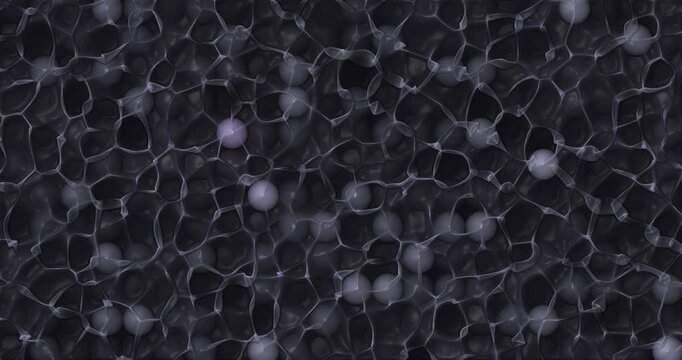 Animazione astratta di forme con molti colori  diversi e movimenti 