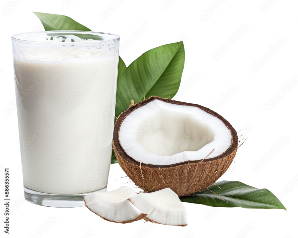 Canvas Prints png milk coconut dairy drink.