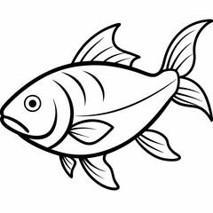fish vector art design icon