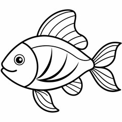 fish on a white background