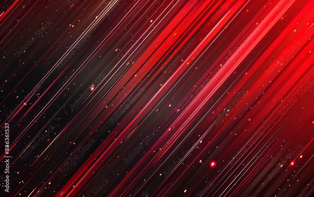 Wall mural abstract red diagonal lines light effect background
