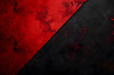 Abstract Red And Black Diagonal Split Background