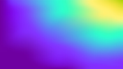 Colors include purple green and yellow
The background is blurred
The image is wide like a panoramic view