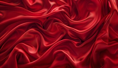 Elegant Red Silk Fabric Background Texture