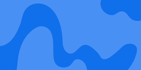 Abstract modern blue wavy figures on blue background. Vector illustration