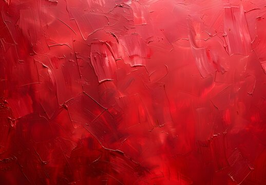 Abstract Red Painted Texture Background