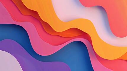 Colorful shapes and empty space characterize this abstract geometric background, showcasing irregular arrangements and curves, perfect for seasonal promotions and discounts in marketing