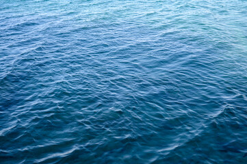 Cyprus. Crystal clear blue water of the Mediterranean Sea on the beach