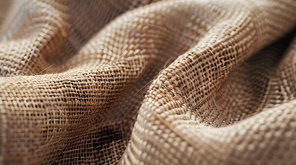 Fototapeta premium Detailed close-up of woven fabric texture, suitable for adding a tactile and cozy element. 