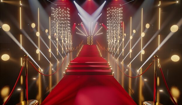 Red Carpet Ceremony Stage Lights Awards