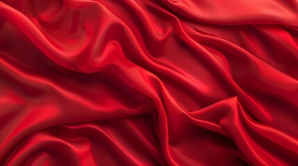 Obraz premium Red Satin Fabric Texture Background