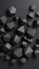 Fototapeta premium Black background. Minimal 3d shelf. Room in the 3d. For backdrop,wallpaper,background. Space for text. vector background.