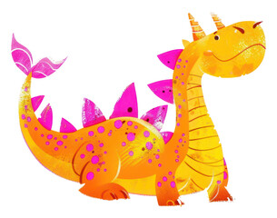 Fototapeta premium PNG Dragon animal white background representation.