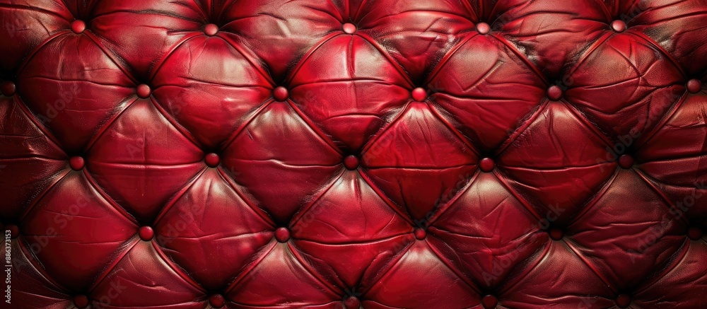 Aufkleber Vintage red leather texture background with copy space image