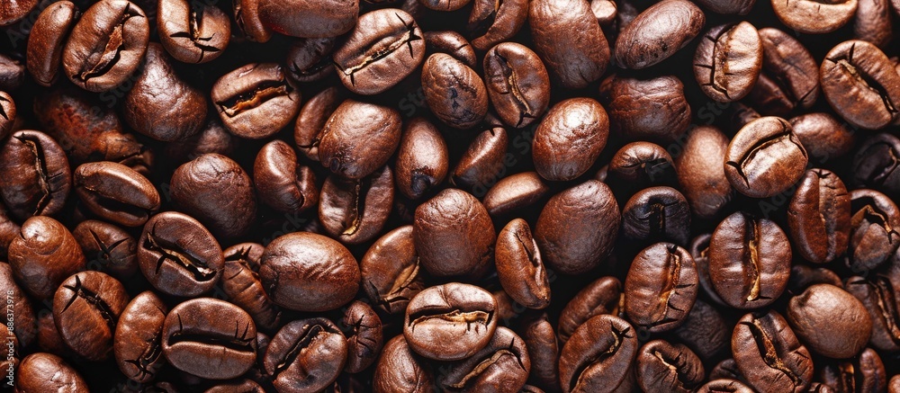 Poster coffee beans are essential for making a rich aromatic brew. copy space available