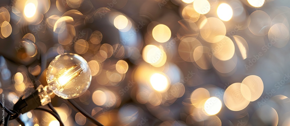 Aufkleber blurred silver glittering bulbs create an abstract background suitable for christmas wallpaper featu
