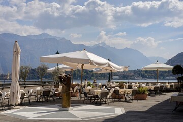 Hotel terrace restaurant Italy Lake Como