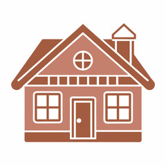 A house logo silhouette vector style illustration with white background.