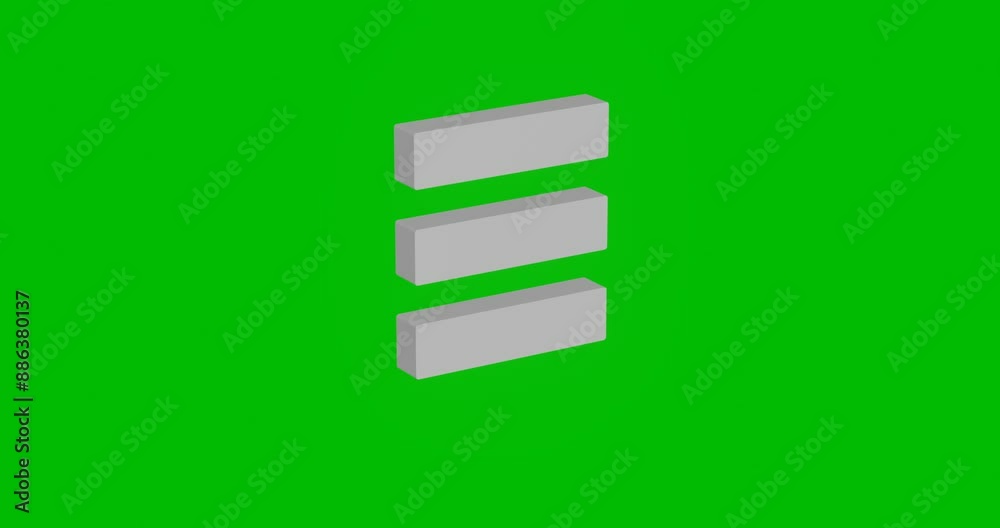 Poster animation of rotation of a white identity symbol with shadow. simple and complex rotation. seamless 