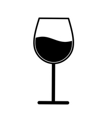 wine glass icon vector with vintage design