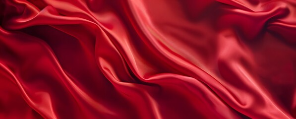 Red Silk Satin Fabric Texture Background