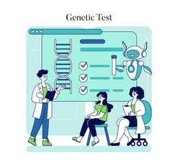 Fototapeta premium Biohacking. Flat Vector Illustration