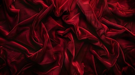 Fototapeta premium Elegant Red Velvet Fabric Texture Background