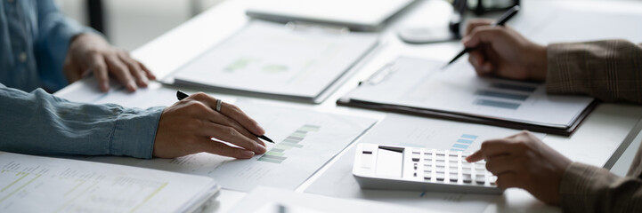 Startup business team discussing in strategy work process at modern office