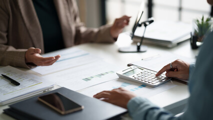 Startup business team discussing in strategy work process at modern office