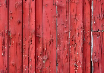 Red Wooden Planks Background Texture