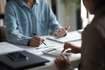 Startup business team discussing in strategy work process at modern office