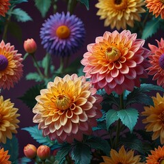 A Burst of Pink: Dahlia Flowers