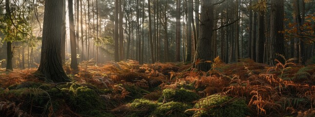 Sunlight Filtering Through a Dense Forest