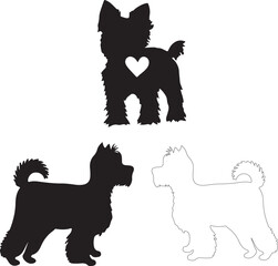 yorkshire terrier silhouette,animal, silhouette, vector, dog, mammal, illustration, bear, wild, nature, wildlife, pet, animals, black, cat, icon, canine, horse, outline, 